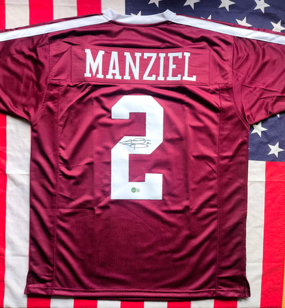 Johnny Manziel Texas A&M Signed NCAA Jersey Beckett COA