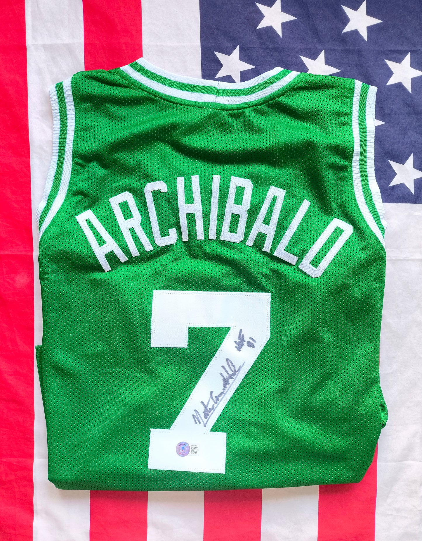Nate Archibald Boston Celtics Signed NBA Jersey Beckett COA