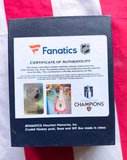 Florida Panthers NHL Stanley Cup Champions Game Used Ice