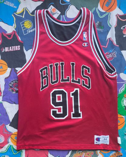 Chicago Bulls Reversible Champion NBA Jersey Rodman L