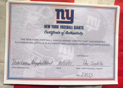 Dexter Lawrence II New York Giants Signed NFL Helmet Authentic