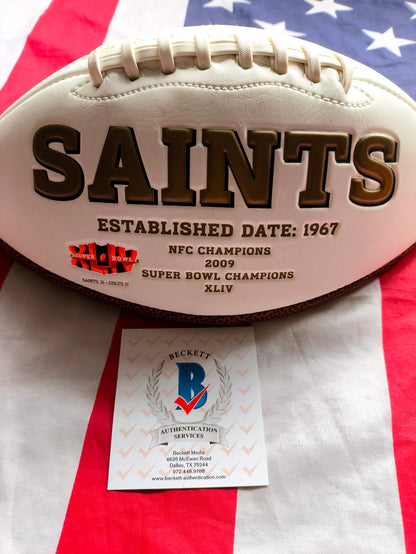 Alvin Kamara New Orleans Saints NFL Signed Football Beckett COA