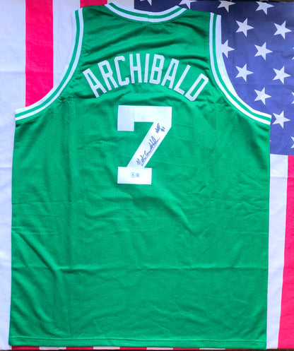 Nate Archibald Boston Celtics Signed NBA Jersey Beckett COA