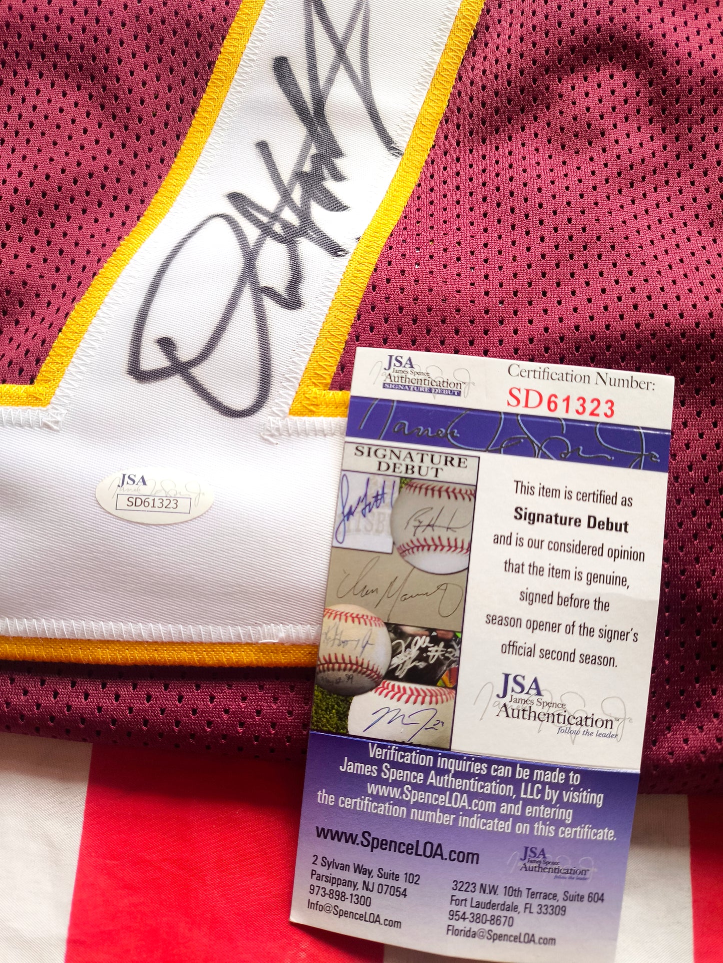 Dwayne Haskins Jnr Washington Redskins Signed NFL Jersey JSA COA