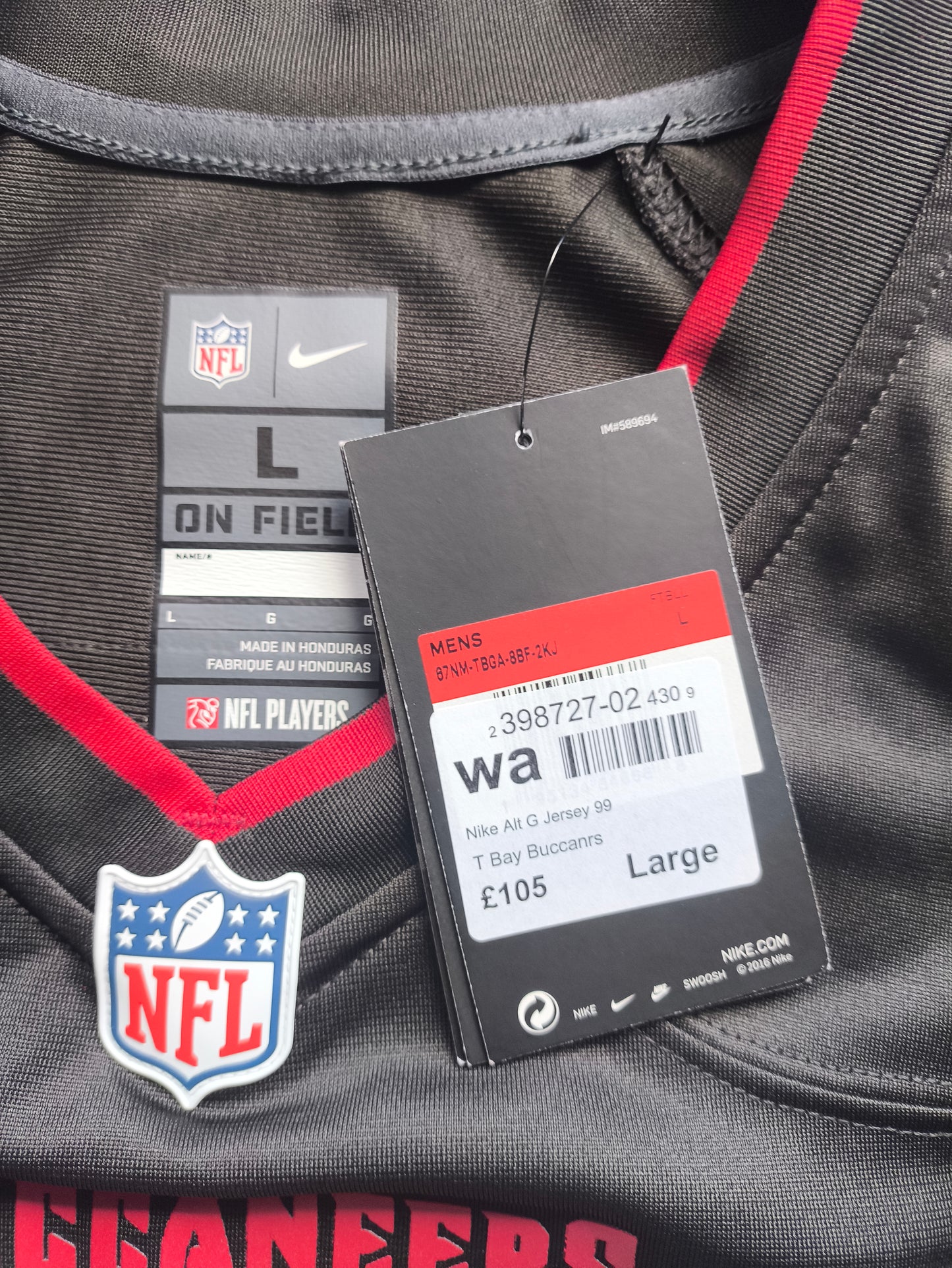 Tampa Bay Buccaneers Nike NFL Jersey L Gronkowski BNWT