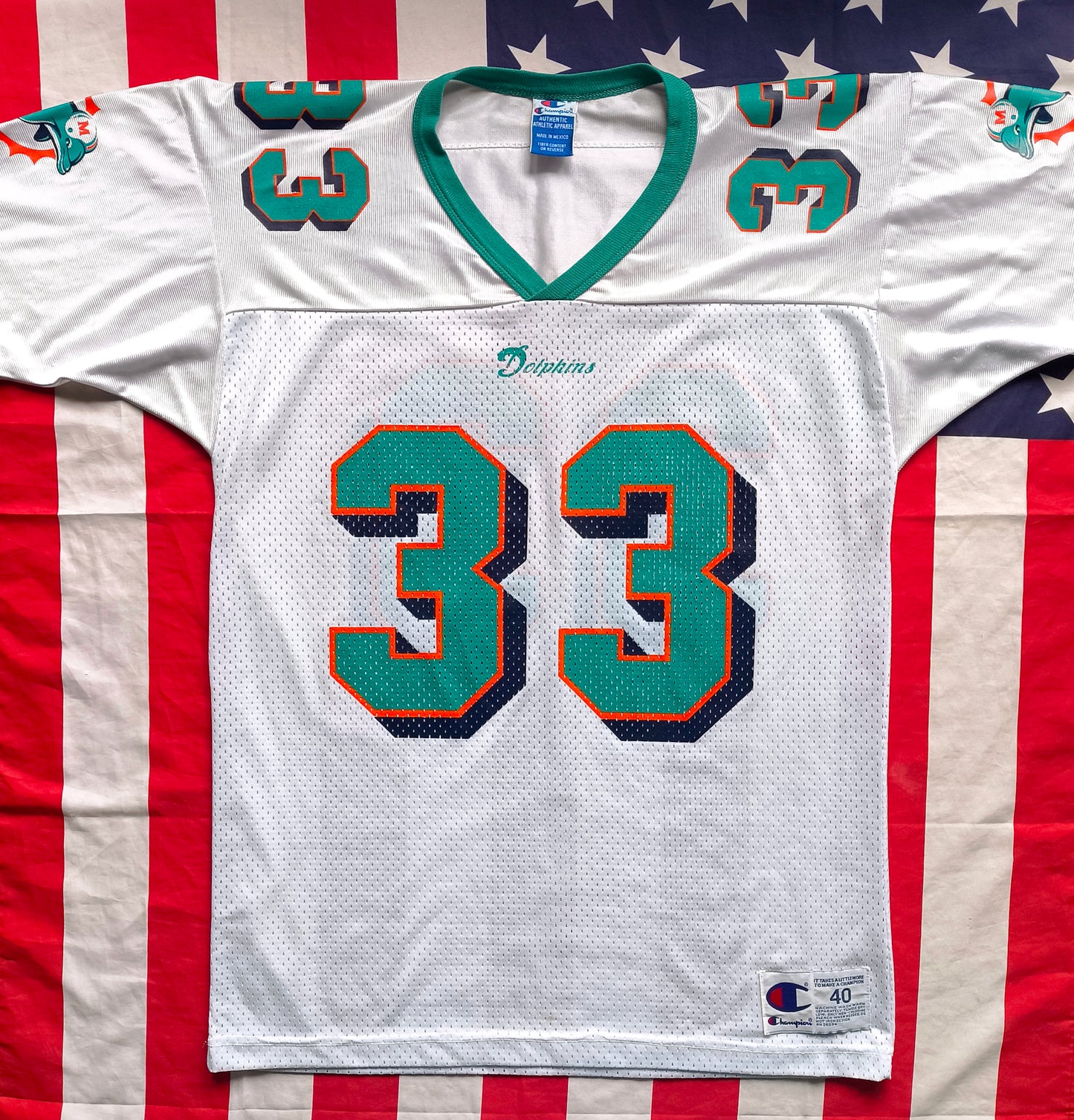 Miami Dolphins Champion NFL Jersey M Abdul-Jabbar