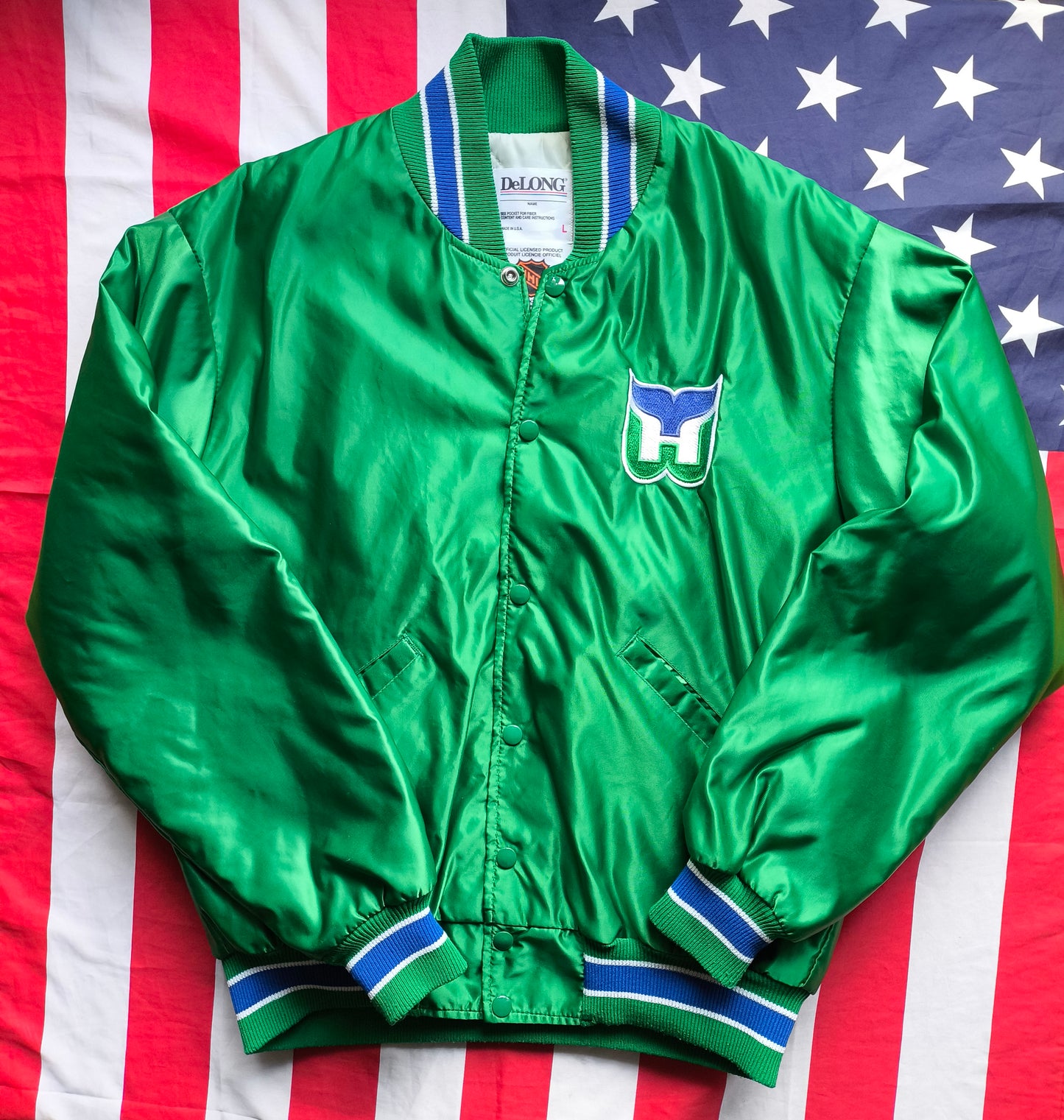 Hartford Whalers NHL Bomber Jacket L