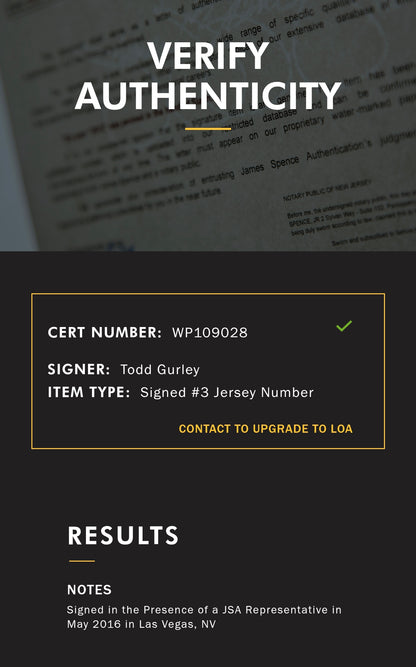 Todd Gurley II St. Louis Rams Signed NFL Jersey JSA COA