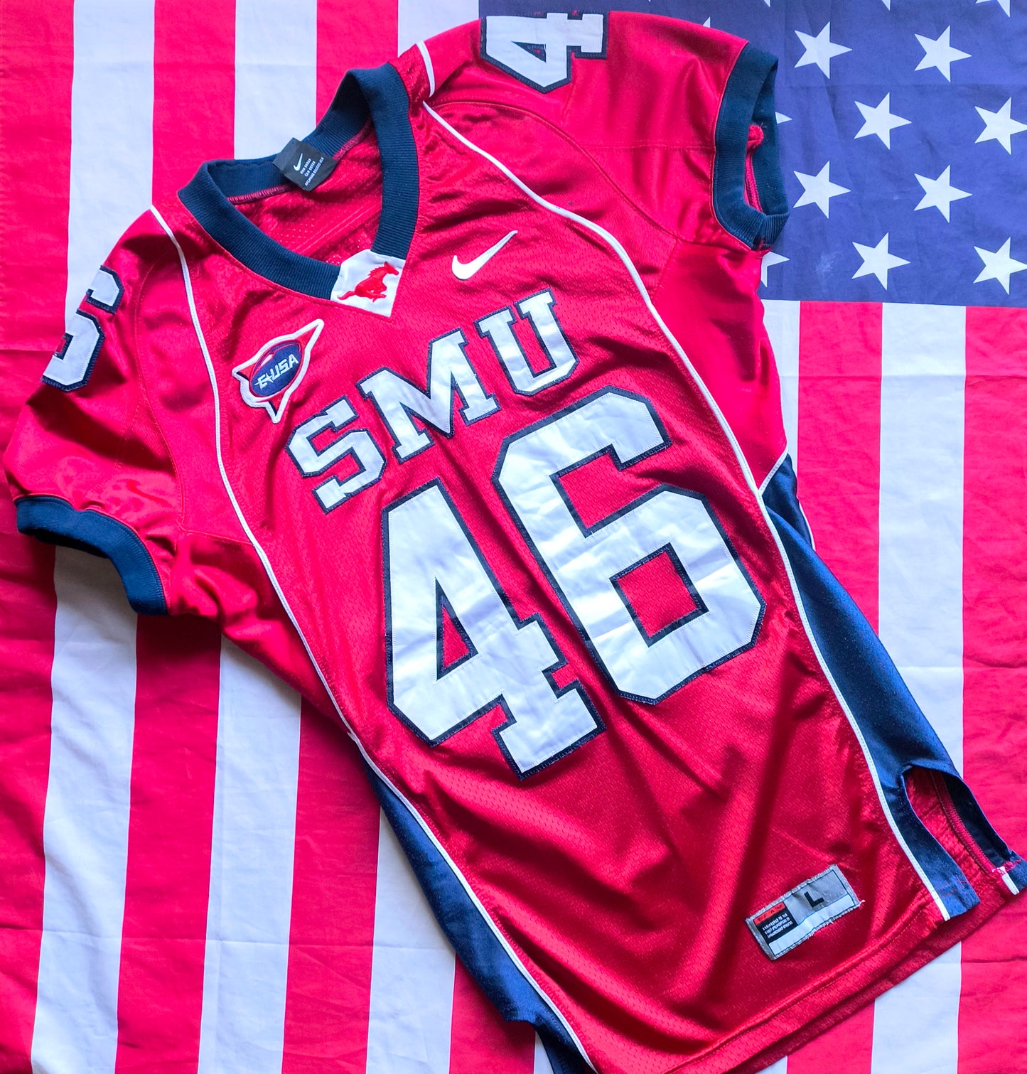 SMU Mustangs Nike NCAA Game Worn Jersey Thomas