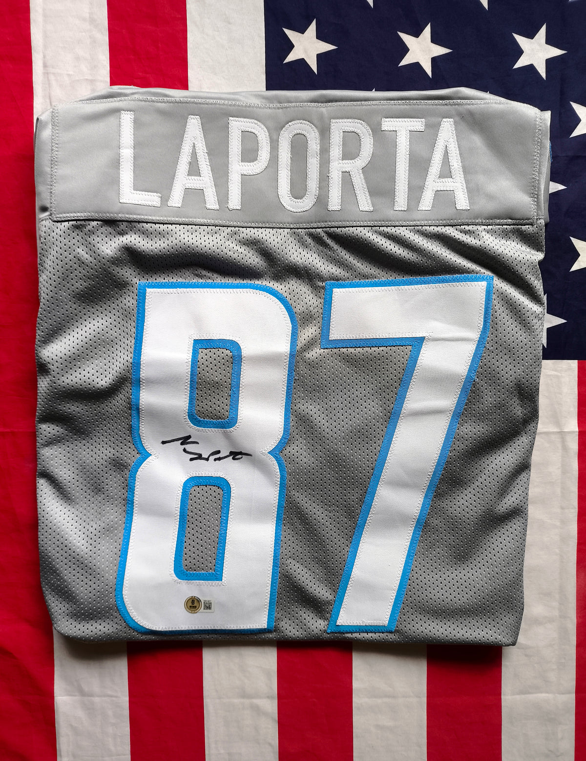 Sam LaPorta Detroit Lions NFL Signed Jersey Beckett COA