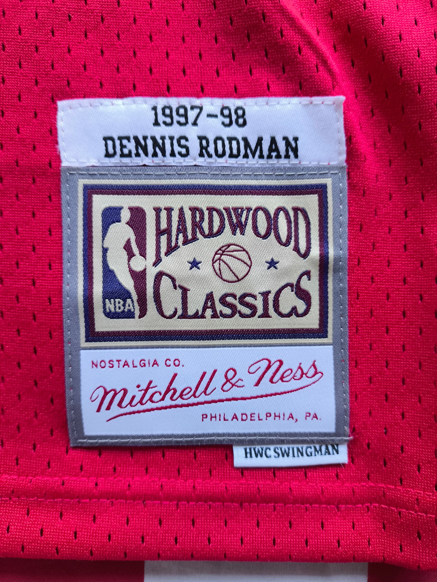 Dennis Rodman Chicago Bulls Signed Mitchell & Ness NBA Beckett COA